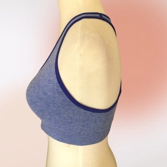 MTA Sport Two Tone Blue and Purple Racerback Sports Bra Med - Picture 3 of 8